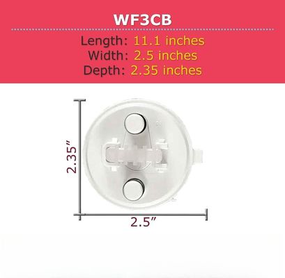 Filtro de agua de refrigerador WF3CB Reemplazo Blanco 1 Cuenta para prefiltración doméstica