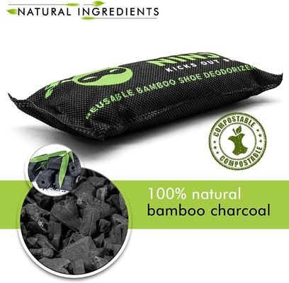 Bamboo activado de carbón calzado desodorizante bolsas natural y sostenible de eliminación de olores